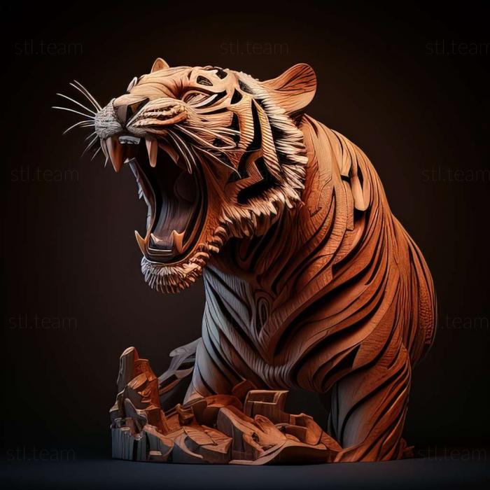 Fierce tiger famous animal